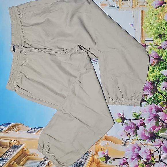 J. Crew Drawstring Tan Capri Pants Size 10P - Picture 1 of 5